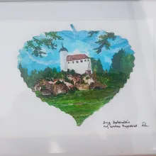 Burg Rabenstein auf Pappel Blatt 
