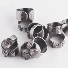 Kaleido / offene Ringe, Silber ox.