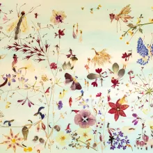 Buntes Bild aus hunderten Blüten gefertigt - Fantastika