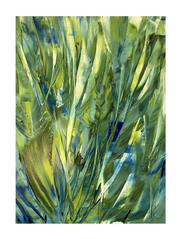 Anja Wallmichrath Colours of seychelles II - Ölfarbe auf Papier - 40 cm x 30 cm