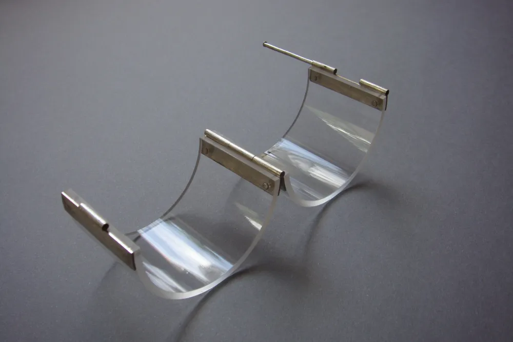 Grob, Susanne-Grobschmuck Armreif mit Silberscharnier, Plexiglas