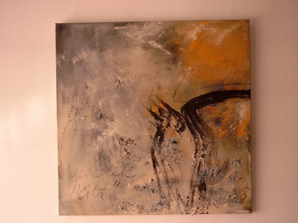 Sieghard Watzke Expressive informelle Malerei auf Leinwand