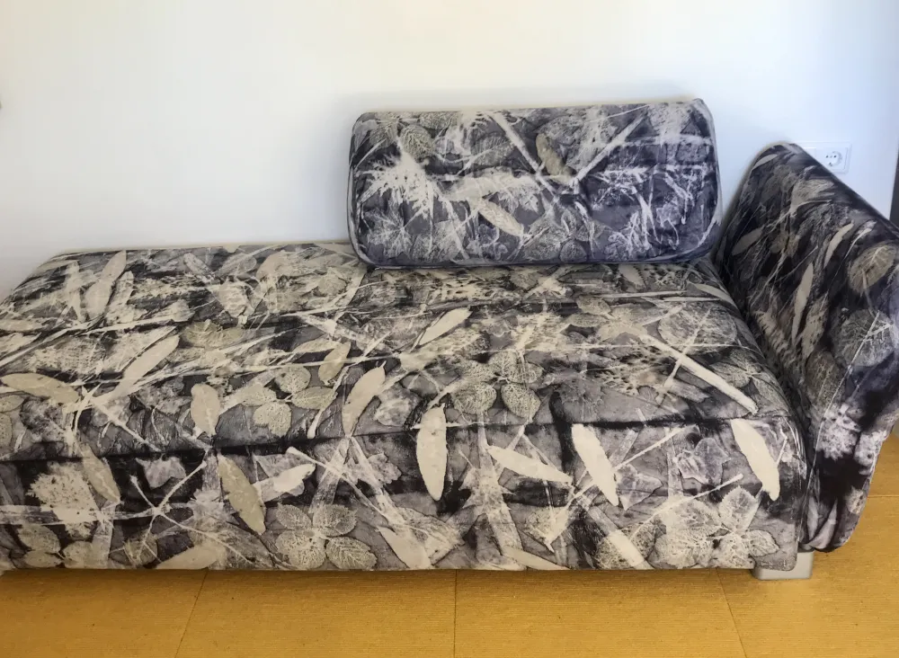 Ecoprint auf einem Sofabezug