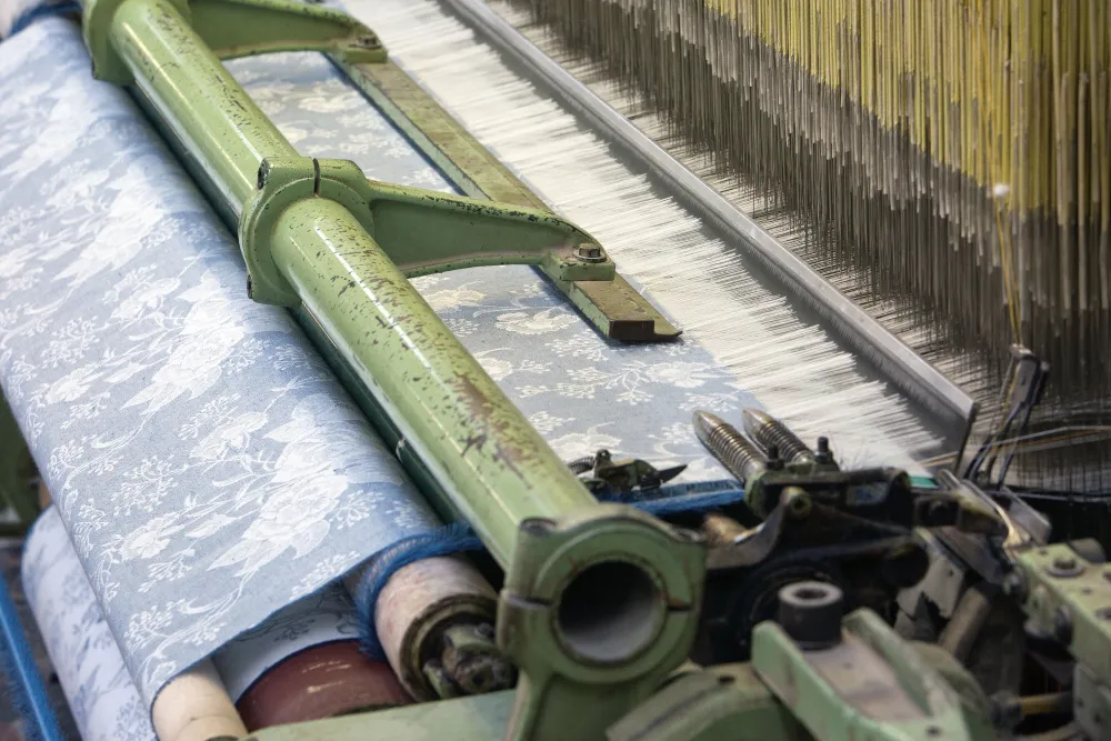 Angela Liebich Fotografie Leipzig Jacquard Webstuhl in der Leinenmanufaktur Hoffmann