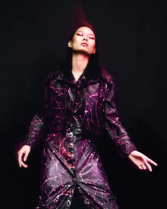 Emily Hawkings. Terry Whitaker. Mariangeles Aguirre Violet Nights Editorial featured on Kaltblut magazine presenting tHERAPY Items. Styling by Emily Hawkings. Images by Terry Whitaker