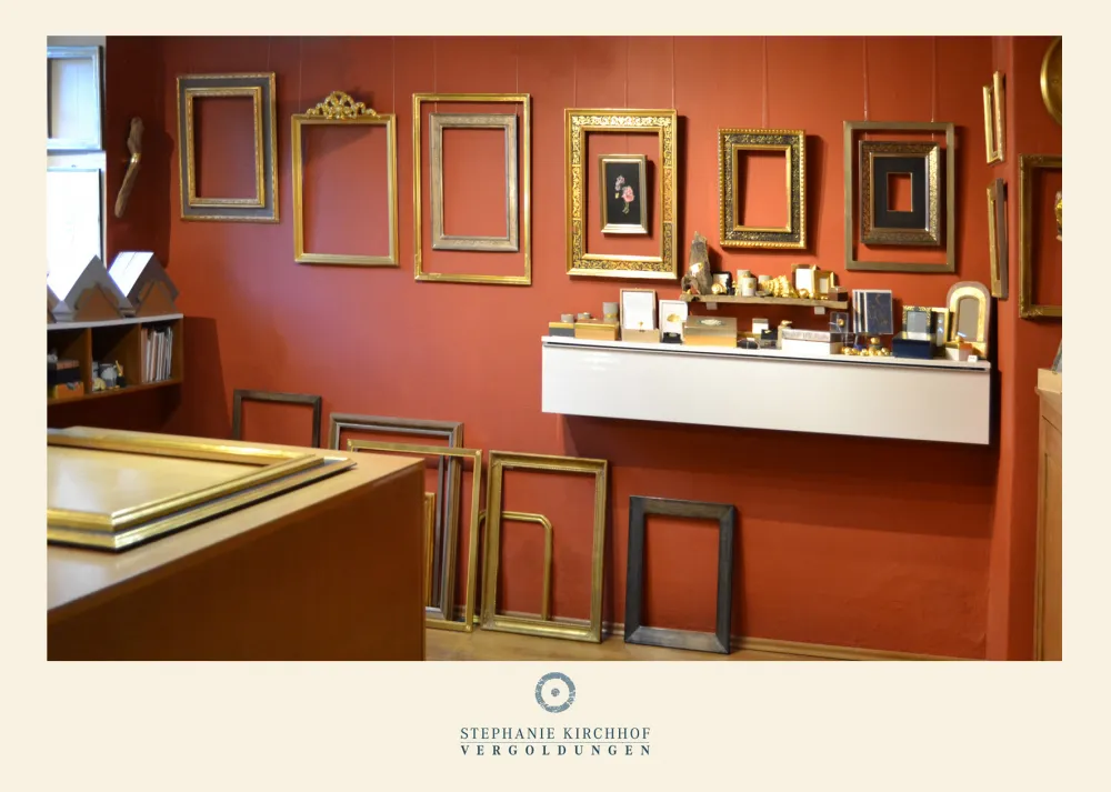 Vergolderwerkstatz Vergolderwerkstatt, Blick in den Showroom