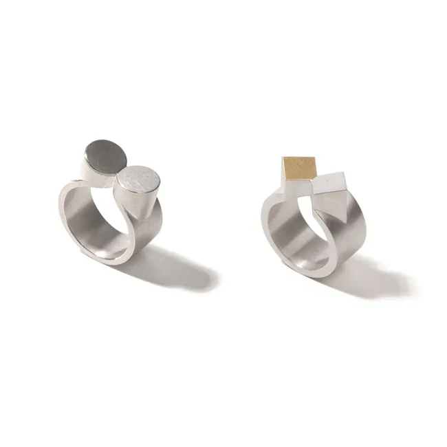 Duet / Silber Ringe, Palladium o. Gold fläche