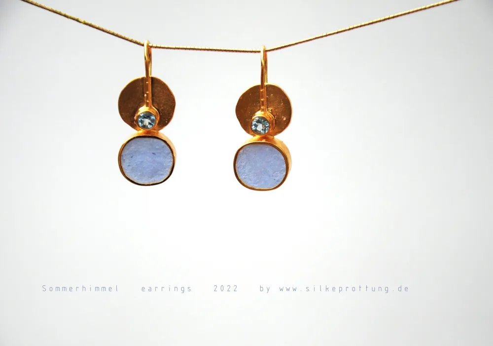 Sommerhimmel- Ohrschmuck -Silke Prottung Hochstehende Sonne